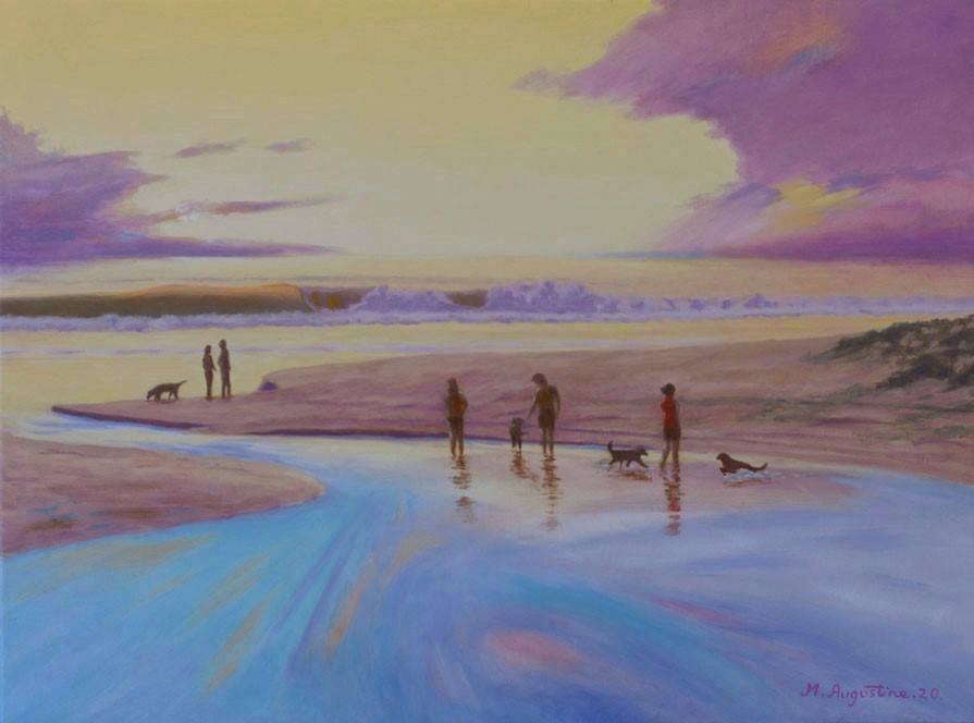 Dogs beach 46x61cm $700